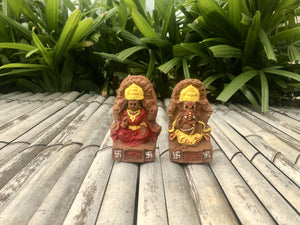 Plantable Seed Ganesha and Lakshmiji Idols with Marigold and Tulsi Seeds