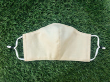 Load image into Gallery viewer, Off-White Colour | Conical Protective Face Cover with a Pocket, Adjustable Ear Loops and Nose Wire
