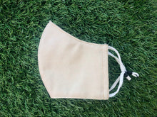 Load image into Gallery viewer, Off-White Colour | Conical Protective Face Cover with a Pocket, Adjustable Ear Loops and Nose Wire
