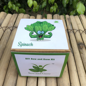 Sow and Grow DIY Gardening Kit of Spinach (Grow it Yourself Vegetable Kit)