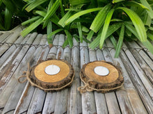 Load image into Gallery viewer, Set of 2 Premium Tree Bark Tealight Holders: Diwali Special
