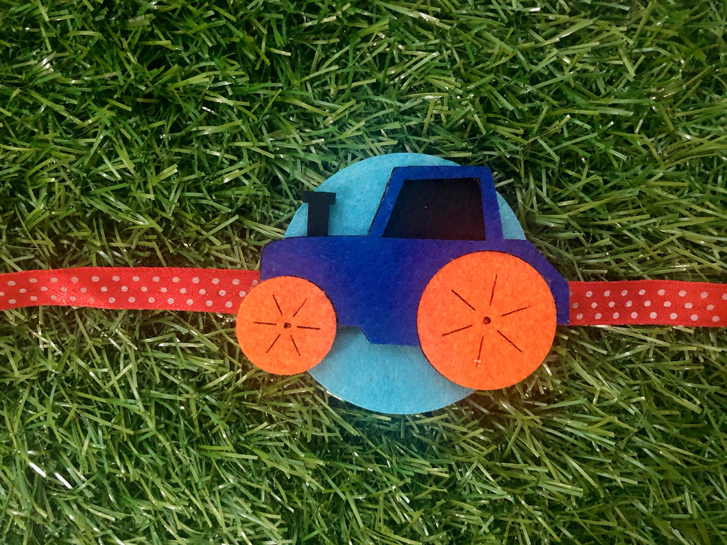 Tractor | Handmade Magnetic Felt Rakhi